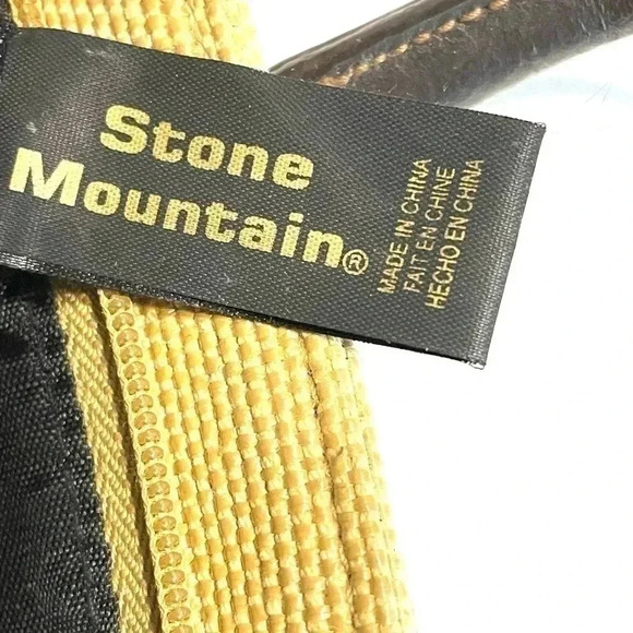 Stone Mountain Woven Straw Brown Leather Trim Handbag Small Purse Hand-held - Picture 11 of 15